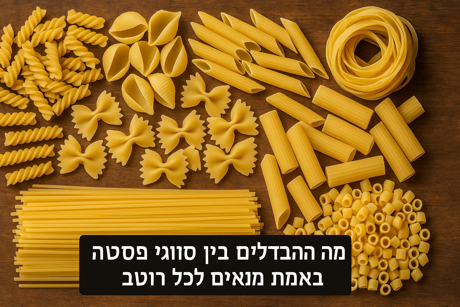 ההבדלים בין סוגי הפסטה